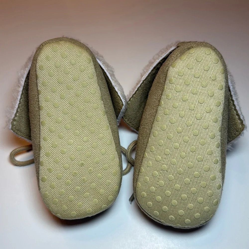 PatPat Baby Moccasin Booties Slippers Infant Child 6-9 Mos